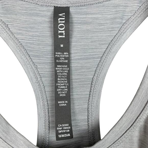 Vuori Lux Performance Tank Top Grey Racerback VW108 Women's M - Picture 3 of 8
